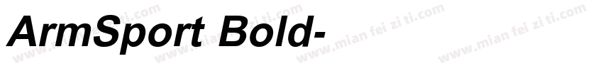 ArmSport Bold字体转换
